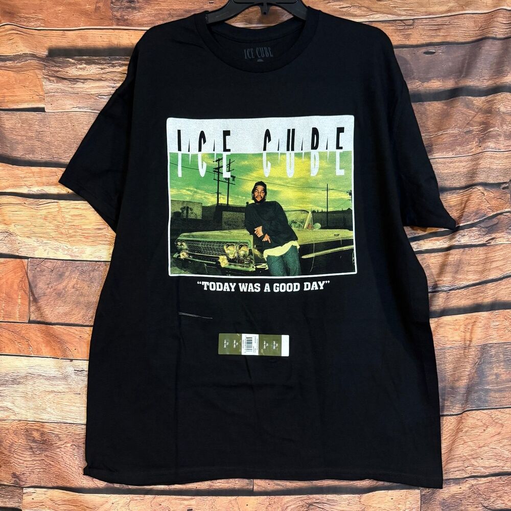 ICE CUBE T-Shirt Men's Black XL 100% Cotton Graphic Tee Today Was A Good Day